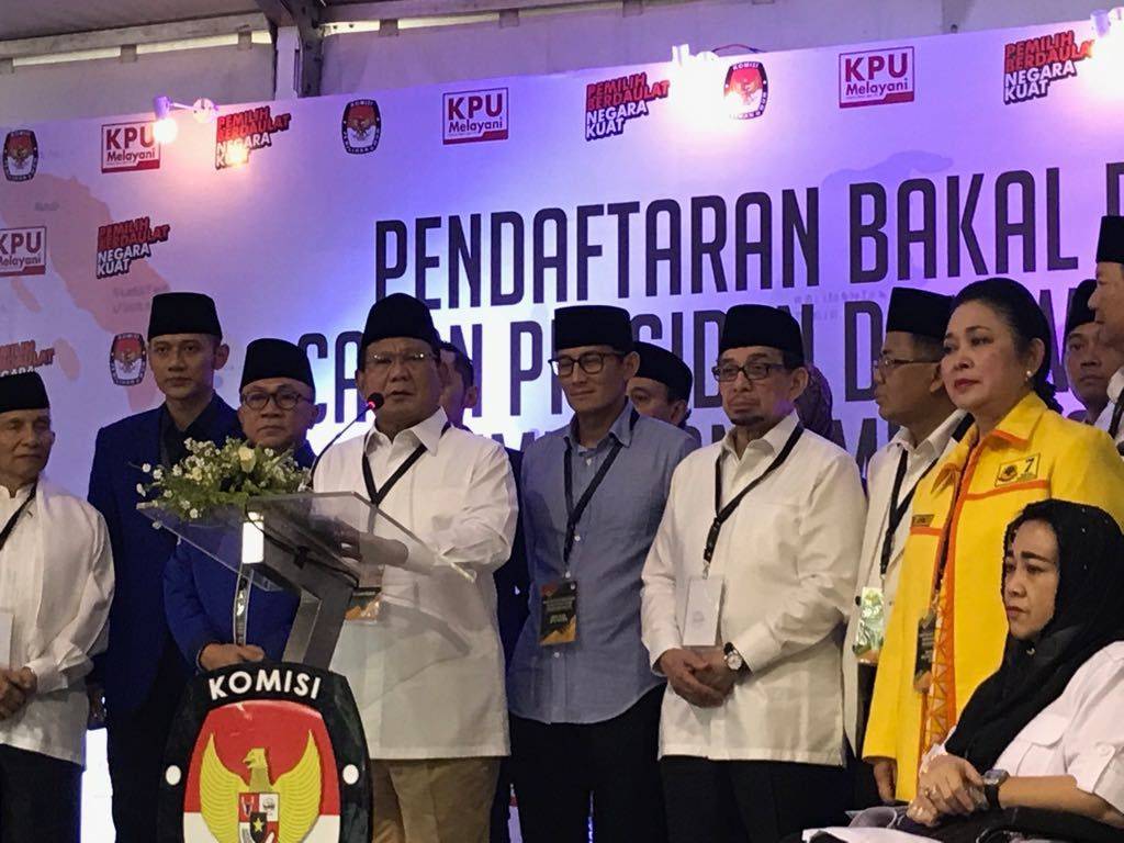 Tim Pemenangan Prabowo-Sandi Dibagi Jadi 2 Struktur