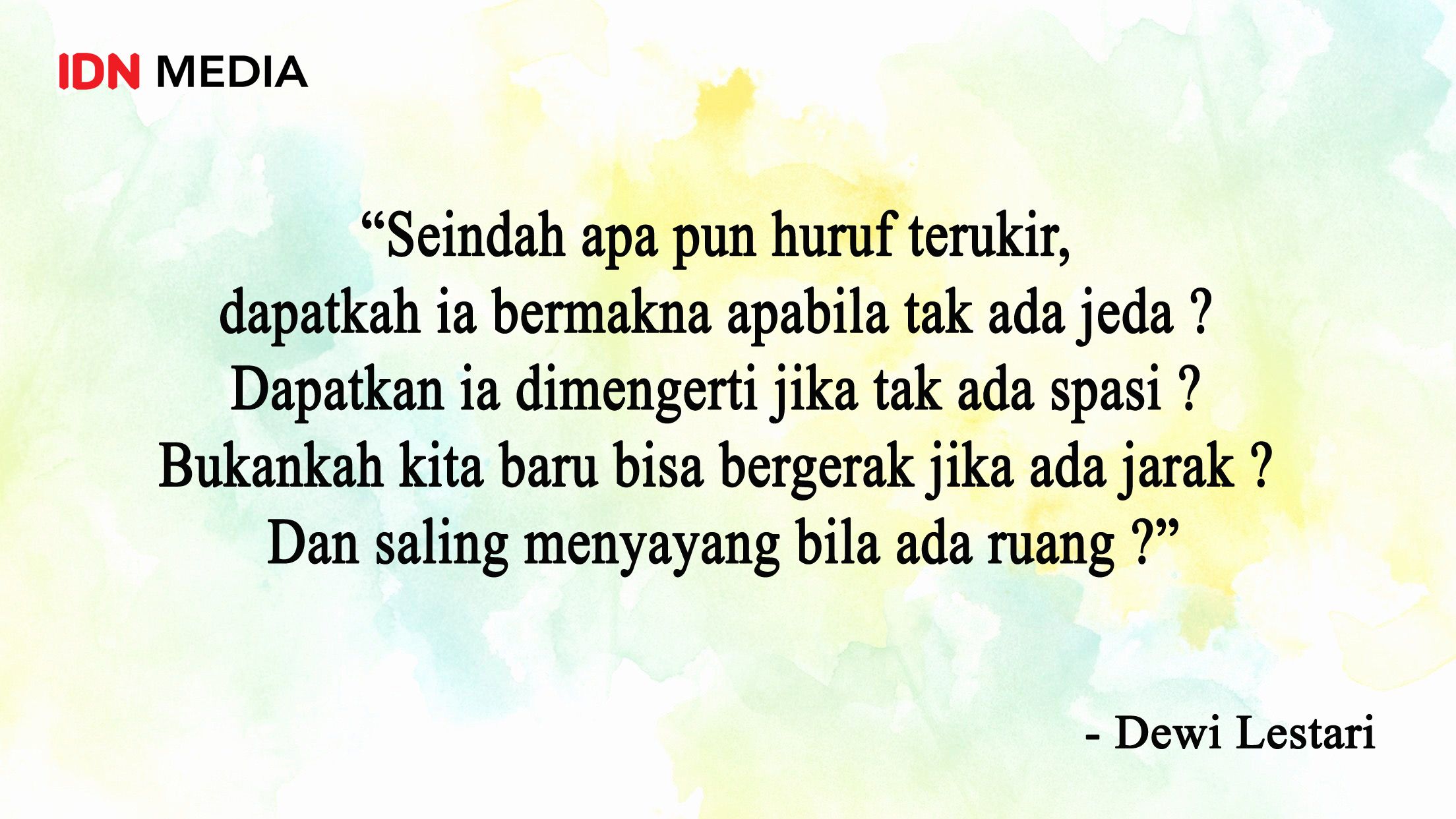10 Quotes Romantis Dewi Lestari