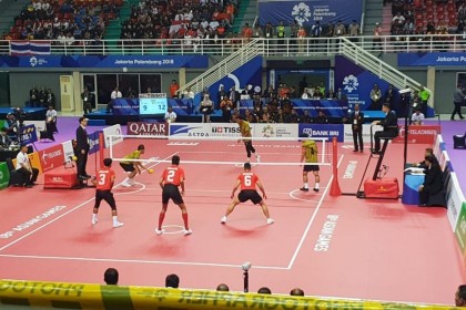 Sepak Takraw Sumbang Medali Pertama di Palembang