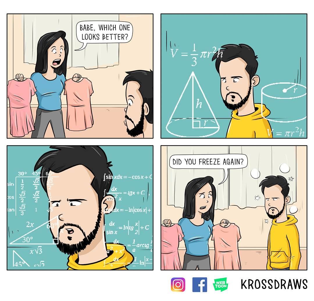 10 Gambar Ilustrasi Kelakuan Cewek yang Kadang Bikin Cowok Gagal Paham