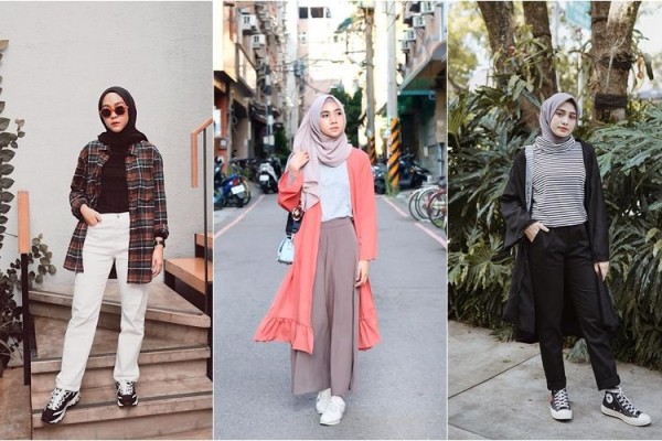 8 Inspirasi OOTD  Hijab  Simple Buat ke Kampus