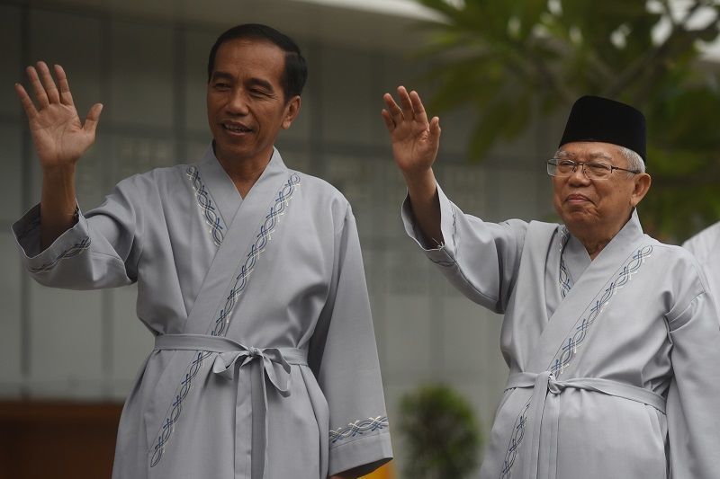 Ambil Nomor Urut, Jokowi-Ma'ruf Longmarch dari Tugu 