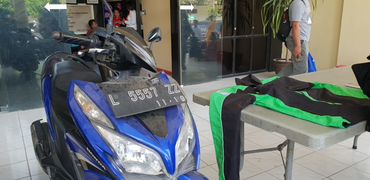 Kelabui Korban, Pencuri Motor di Surabaya Pakai Jaket Grab