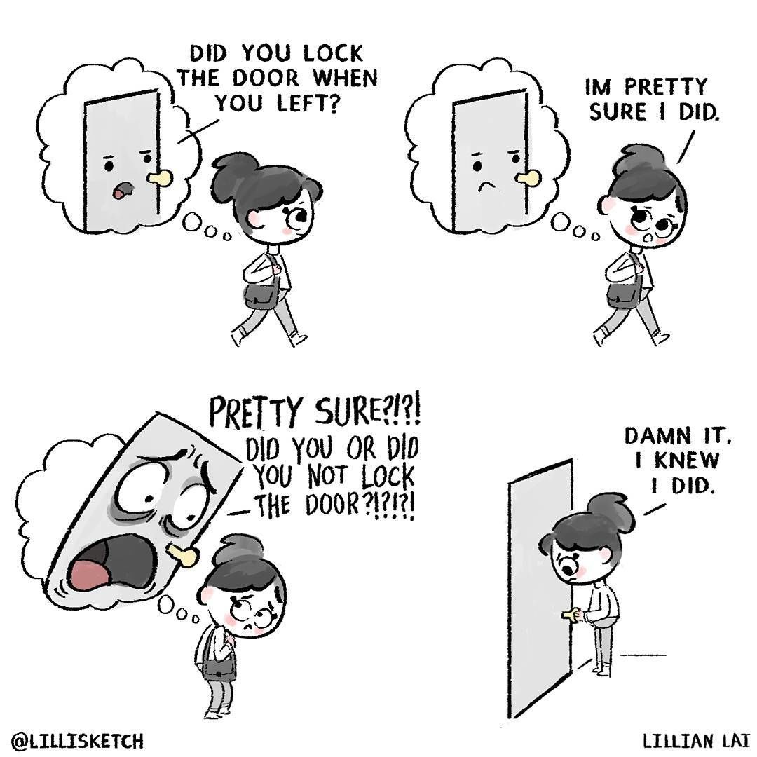 I sometimes lock the door допишите s