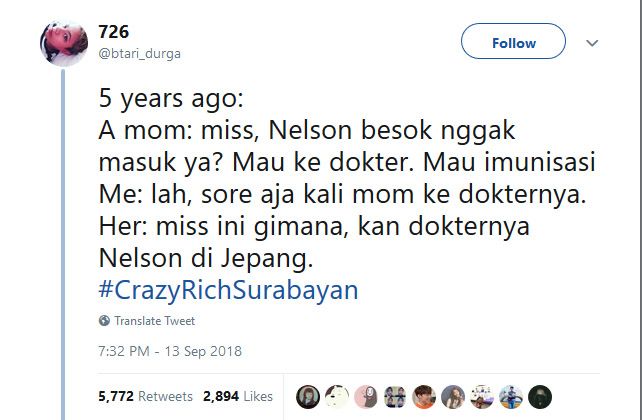 Crazy Rich Asian Sukses, Muncul 9 Cuitan Kocak Crazy Rich Surabayan