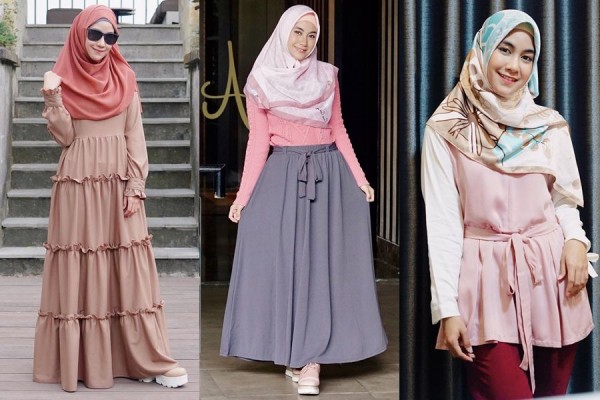Bernuansa Pastel Menutup Dada Ini Ide Fashion Hijab Ala 