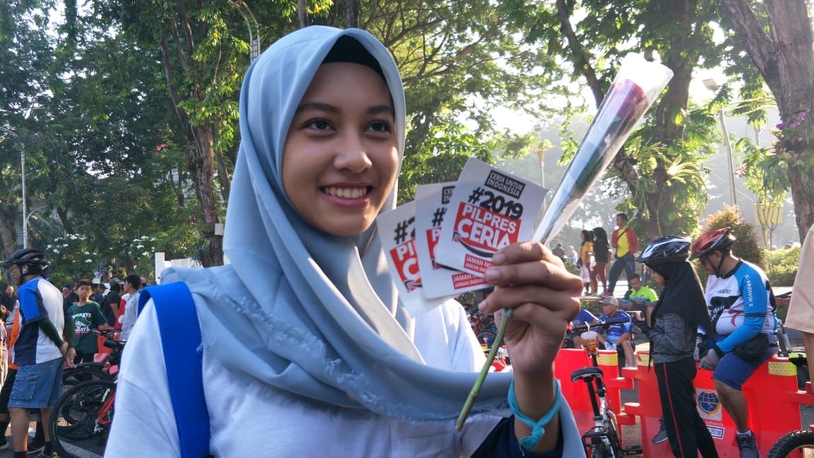 Warga Surabaya Gaungkan Tagar #2019PilpresCeria