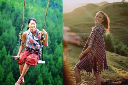 Suka Traveling, Ini Beda Gaya Nadine Chandrawinata Vs Prisia Nasution