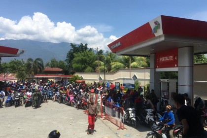 Pasca-Tsunami Palu, Antrean BBM Kembali Normal