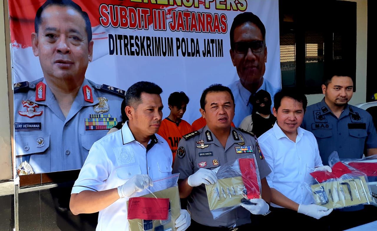Polda Jawa Timur Ringkus Dua Pelaku Curanmor di Pasuruan dan Malang