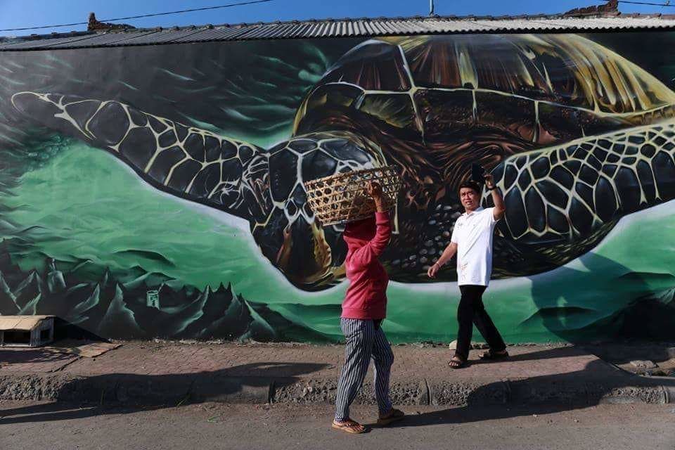 Mural di Pasar Mentigi Viral di Medsos! Hilangkan Kesan Kumuh
