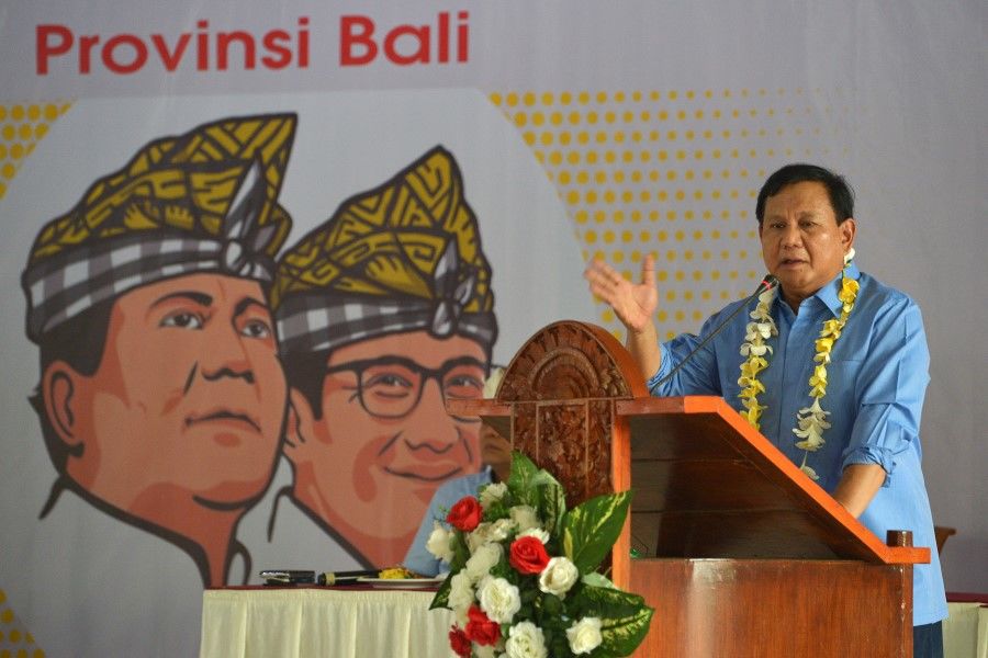 Deklarasi, Prabowo Terharu Ada Emak-emak di Bali Mau Jadi Relawannya