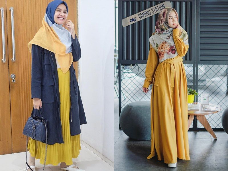 Ootd Hijab Yellow