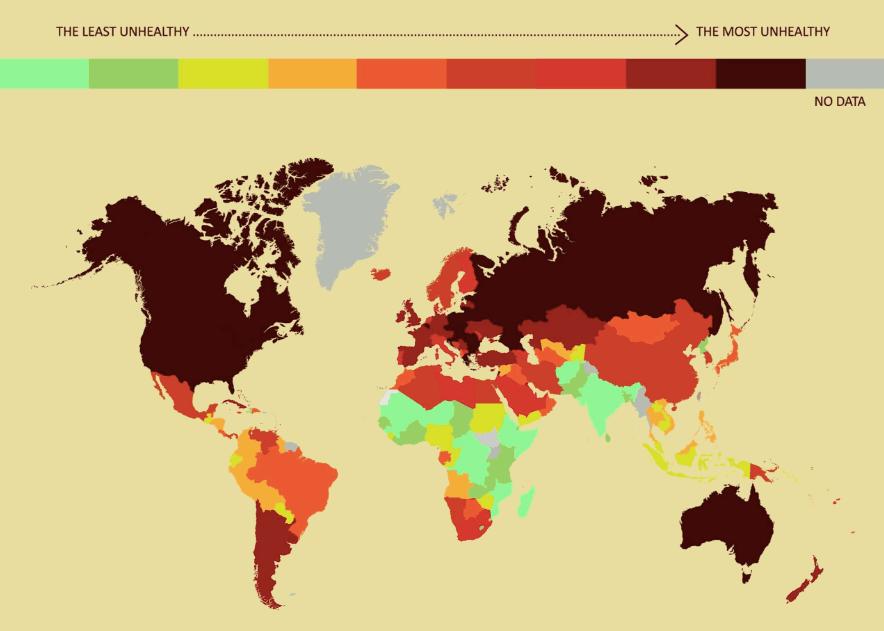 Gak Nyangka, Ternyata Ini Lho 10 Negara Paling Gak Sehat di Dunia
