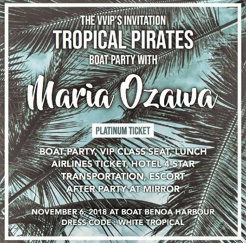 Maria Ozawa Diperiksa Gara-gara Beredarnya Banner Boat Party di Bali?