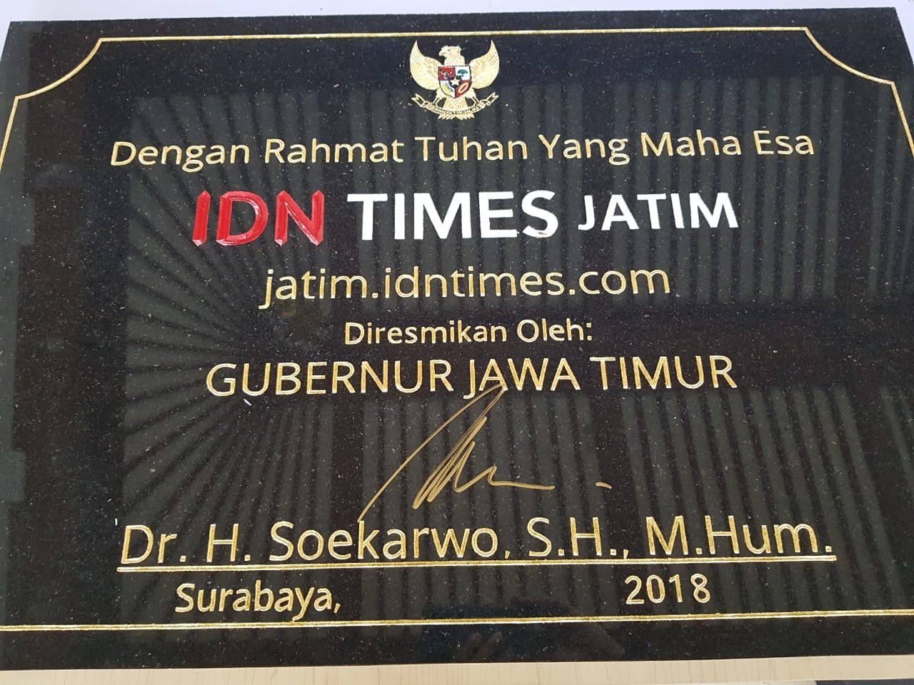 Gubernur Soekarwo Resmikan IDN Times Jatim
