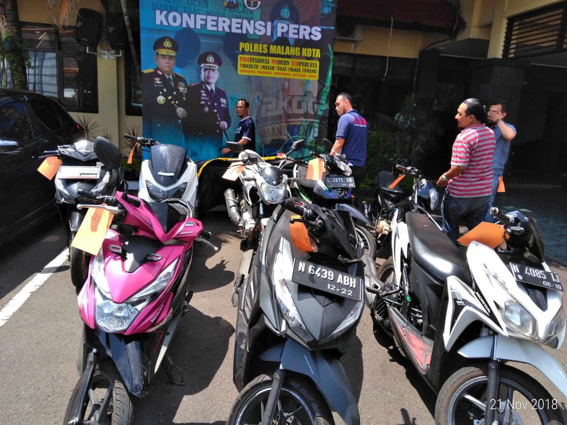 Polres Malang Kota Ciduk Sindikat Curanmor Spesialis Kosan