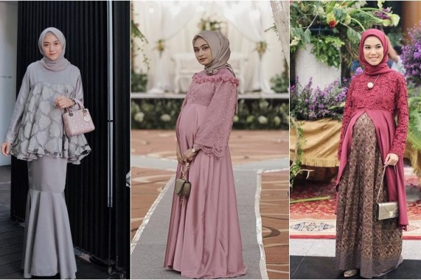 Model Gamis Batik Ibu Hamil Muslimah