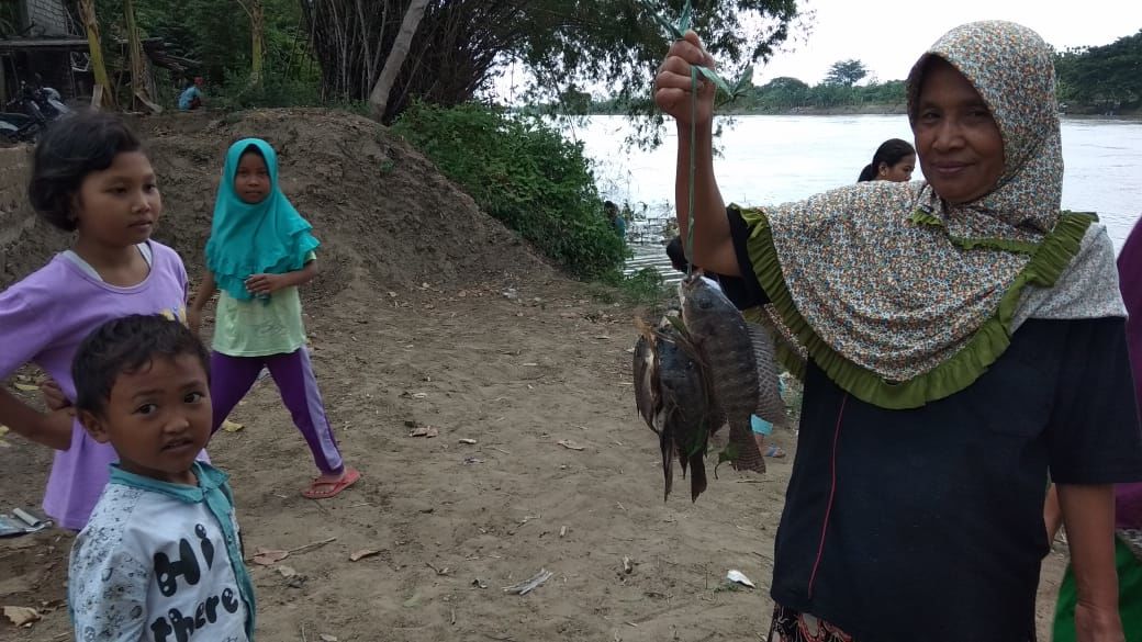 Setahun Sekali, Begini Serunya Berburu Ikan Mabuk di Sungai Bengawan Solo