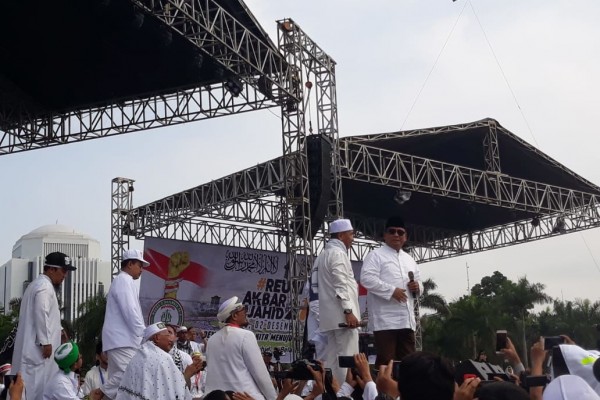 Prabowo Kesal Aksi 212 Tak Diliput, Kubu Jokowi Sarankan Pakai Medsos