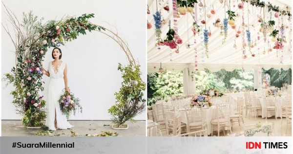 10 ide dekorasi wedding bertema floral, bikin suasana makin romantis!