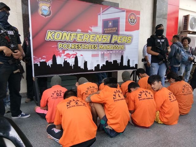 Polrestabes Makassar Ringkus Komplotan Begal Usia 17 Tahun ke Bawah