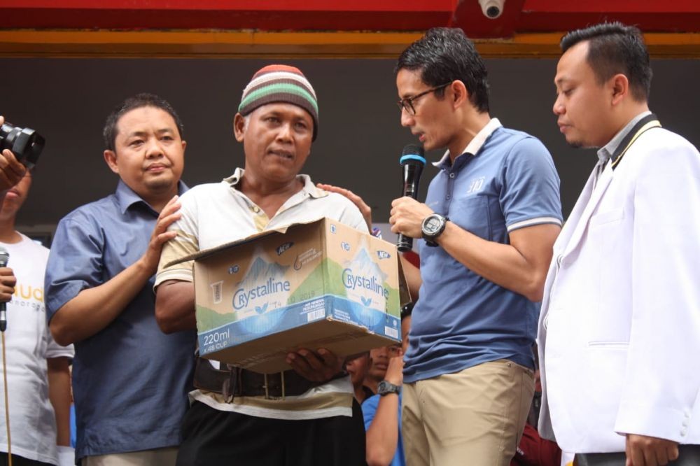 Kampanye di Ponorogo, Sandiaga Terima Dana Kampanye dari Abang Becak  