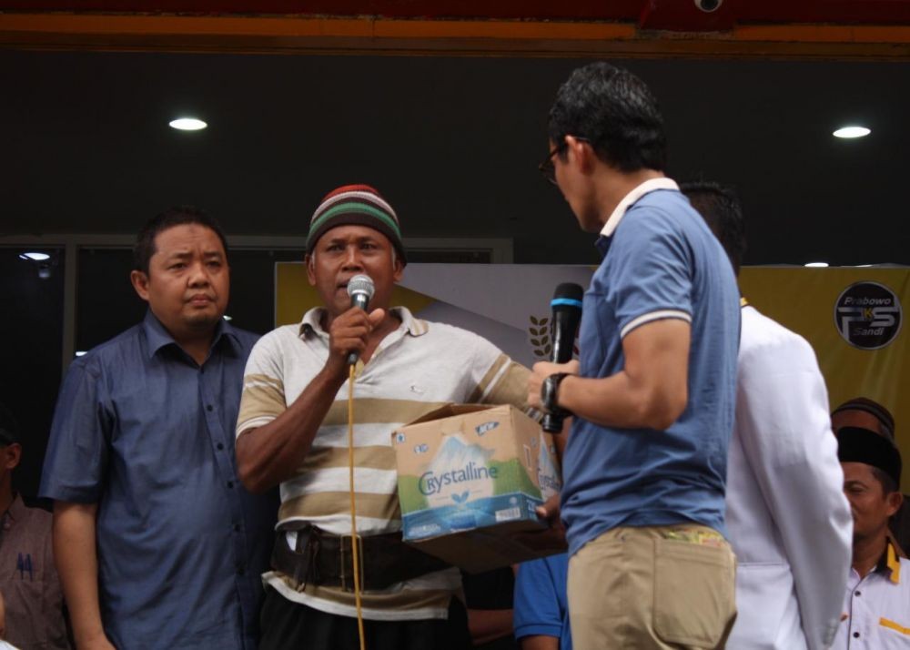 Kampanye di Ponorogo, Sandiaga Terima Dana Kampanye dari Abang Becak  