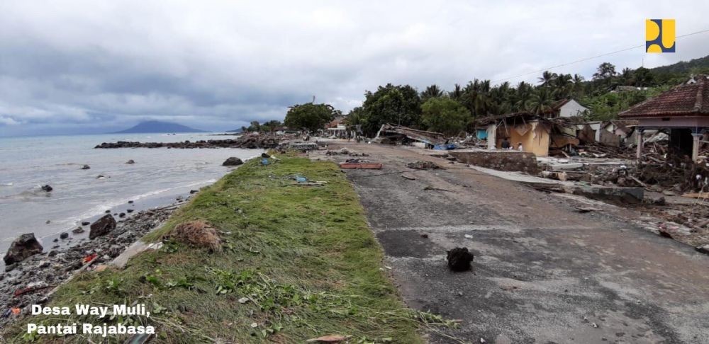 Antisipasi Tsunami KemenPUPR Bangun Pengaman Pantai di Lampung Selatan