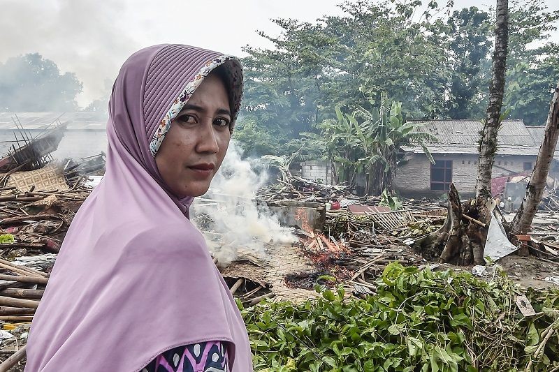 FOTO: Kondisi Kampung Sumur, Daerah Terparah yang Diterjang Tsunami