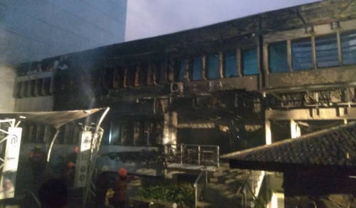 SBM ITB Terbakar, Gedung 2 Lantai Hangus