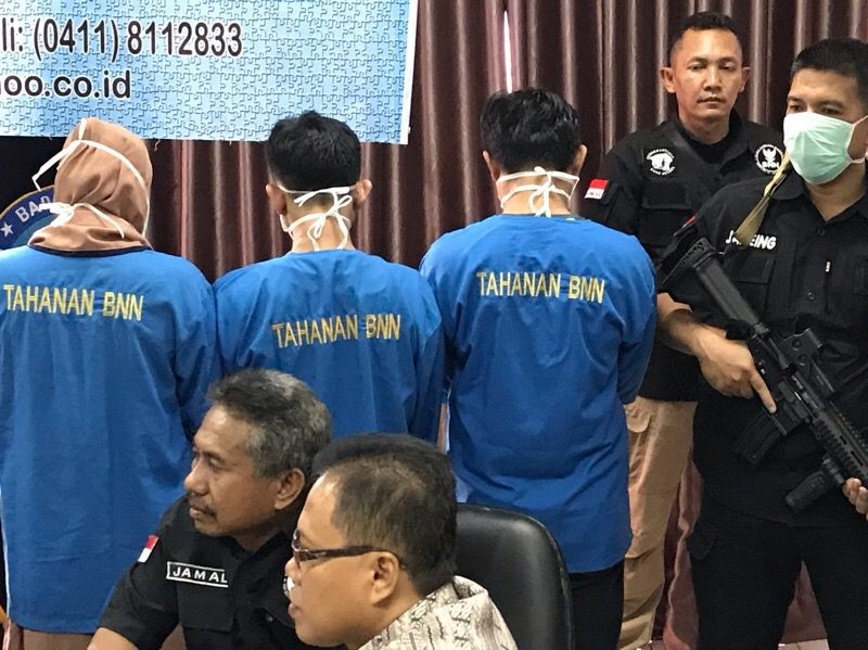 Tim BNNP Sulsel Tangkap Dua Remaja Kurir 4,8 Kg Sabu
