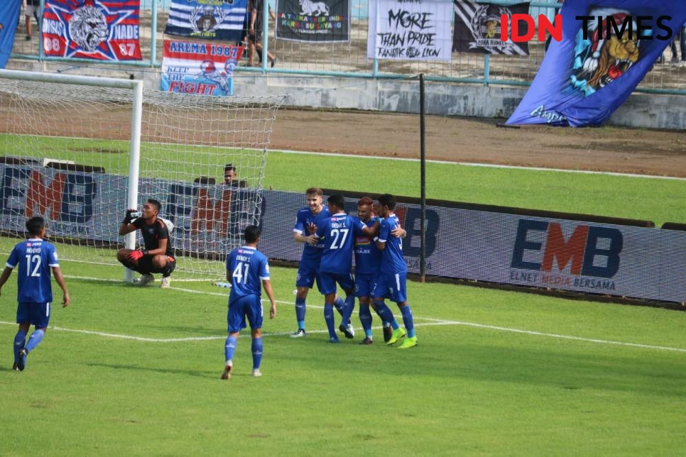 Arema FC Menang 4-1 Saat Lawan Persita di Kanjuruhan
