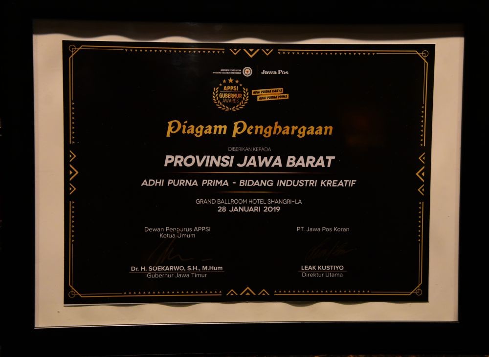 Ridwan Kamil Raih Gubernur Award dari APPSI
