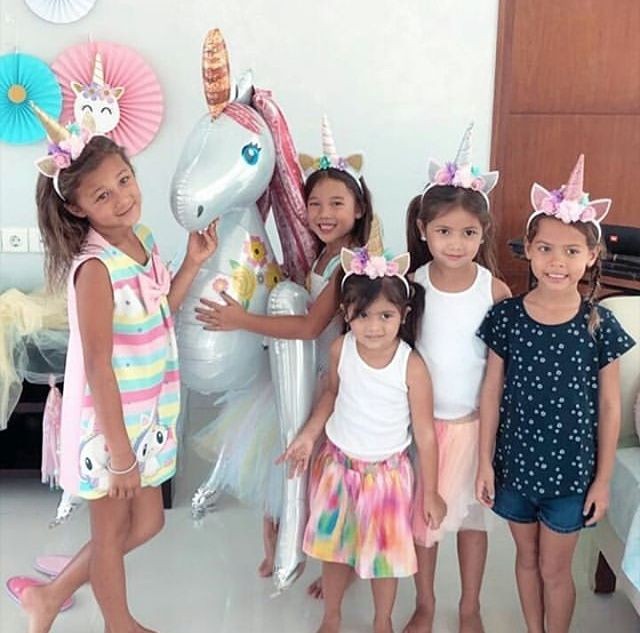 Bertema Unicorn, 10 Keseruan Ultah Putri Jennifer dan Irfan Bachdim 