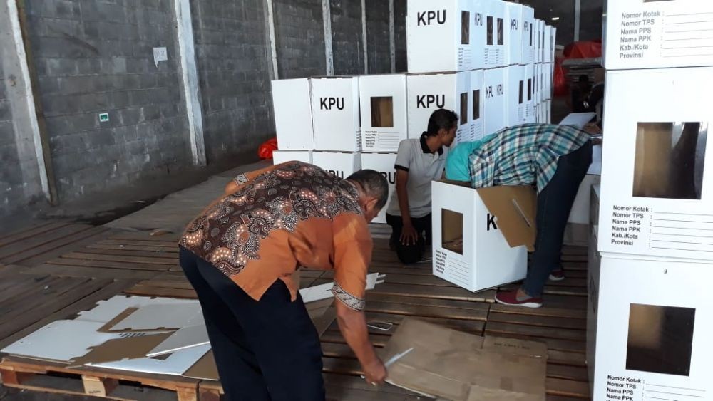 KPU Yogyakarta Mulai Rakit 7.145 Kotak Suara Pemilu