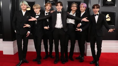 Wakili KPop, 10 Potret Keseruan BTS di Red Carpet Grammy Awards 2019