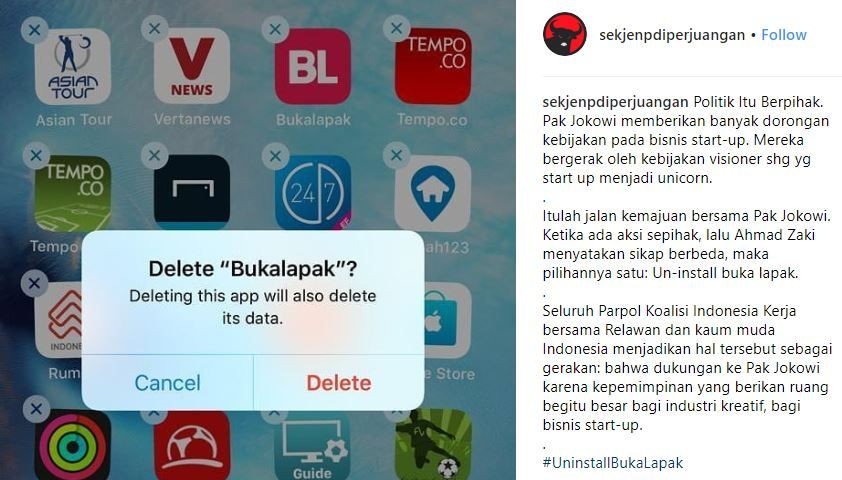 Bos Bukalapak Cuit Presiden Baru, Hastag Uninstallbukalapak Trending 