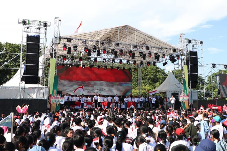 Koster Kampanye Jokowi di Acara Polda Bali: Tunjuk Satu Semua!