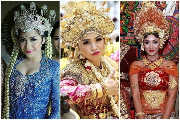 10 Gaun  Pernikahan Tradisional Seleb yang Paling Bikin 
