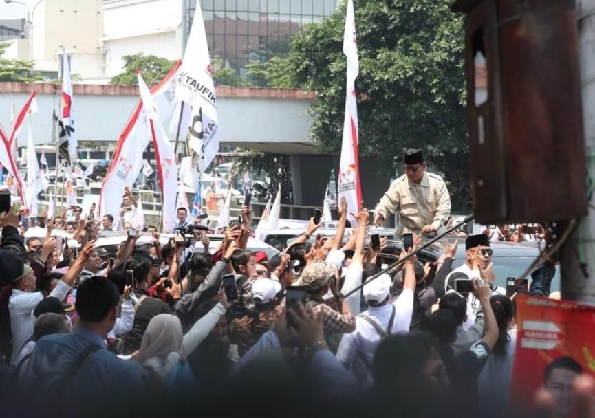 Datang ke Bandung, Pendukung Prabowo Kompak Teriak Presiden