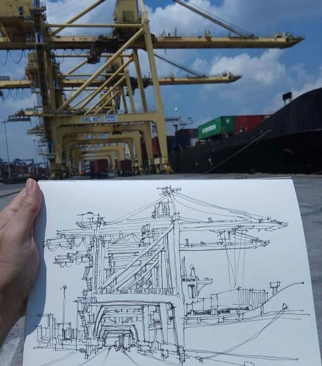 Musperin dan Pelindo I Ajak Urban Sketchers Medan Mengenal Pelabuhan
