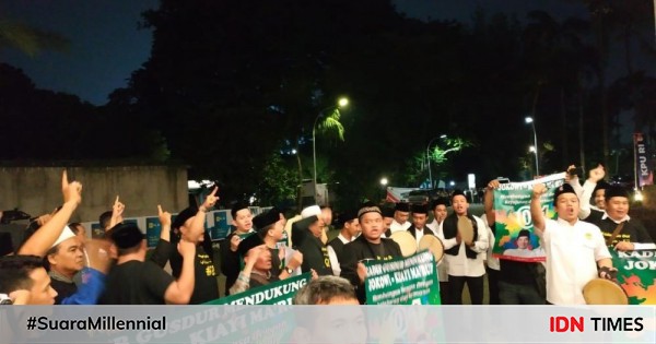 Kader gus dur gaungkan mars nu di sela debat pilpres 2019