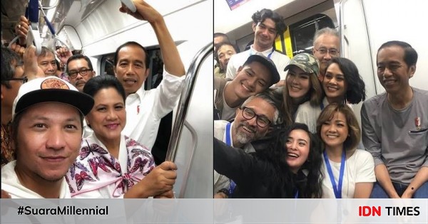 12 potret seru selebriti jajal mrt, ada yang bareng presiden 