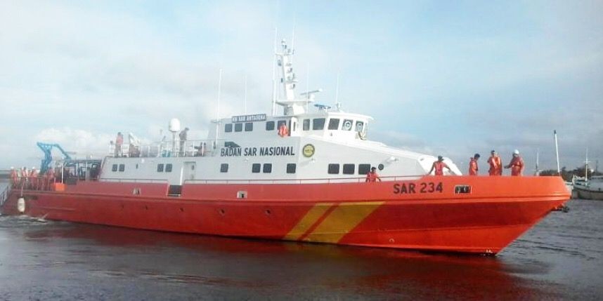 Kapal SAR Antasena 234 Ikut Cari Korban Kapal Karam di Selat Makassar