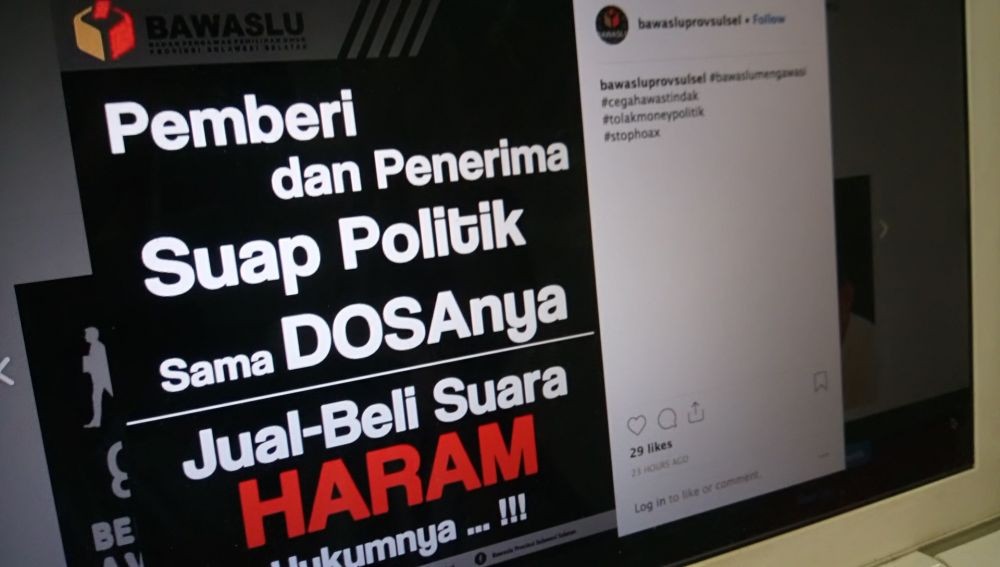 Bawaslu Makassar Usut Tiga Temuan Kasus Politik Uang
