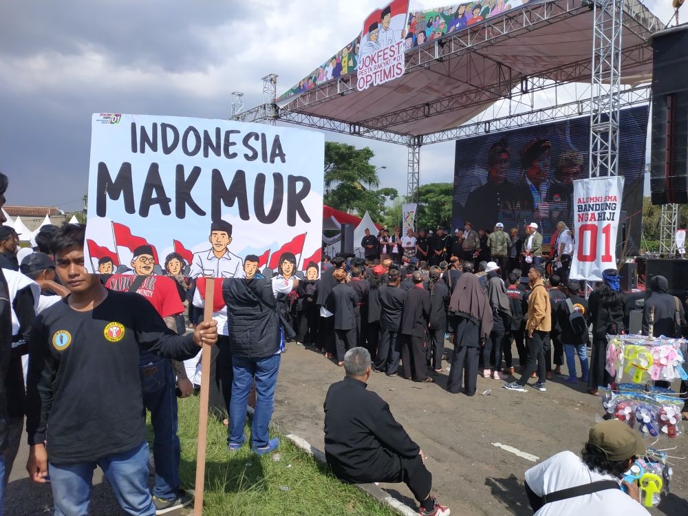 Pesta Rakyat Jokowi-Amin di Bandung Sepi Pengunjung 