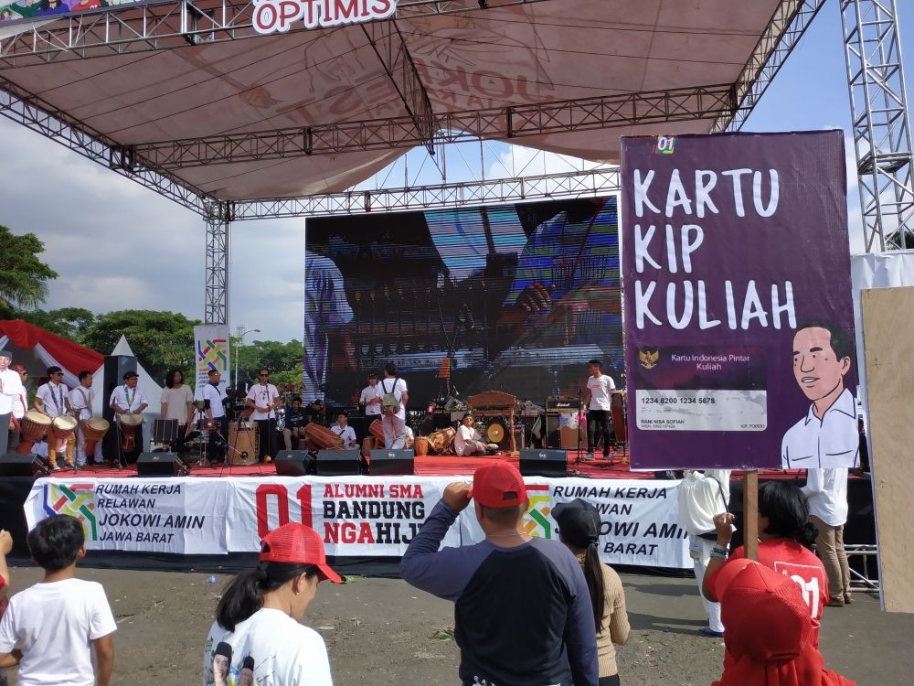 Pesta Rakyat Jokowi-Amin di Bandung Sepi Pengunjung 