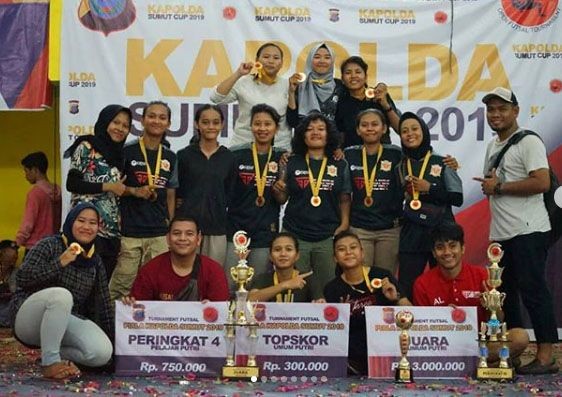 Bank Sumut Cabkor Medan Juarai Turnamen Futsal Kapolda Sumut Cup 2019