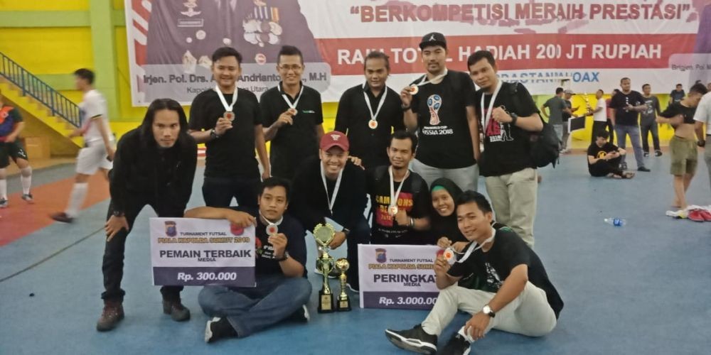 Bank Sumut Cabkor Medan Juarai Turnamen Futsal Kapolda Sumut Cup 2019